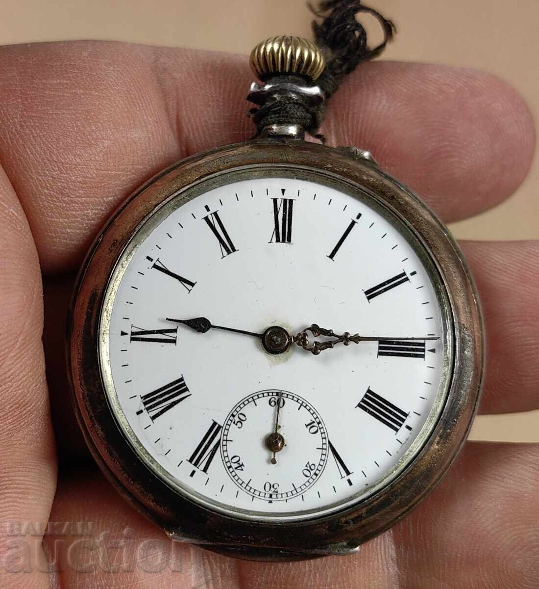 Πάνω από 100-ΕΤΗΣ ΑΝΔΡΙΚΟ ΑΡΓΥΡΟ ΤΣΕΠΕΣΙΑΣ ΡΟΛΟΪ ΛΕΙΤΟΥΡΓΕΙ