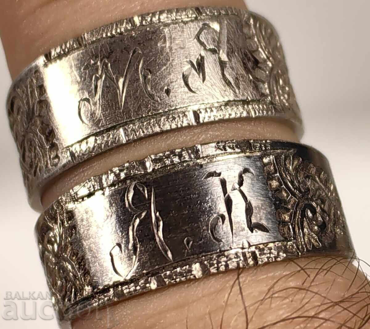 LOT OLD REVIVAL SILVER WEDDING BANDS RING BAND LOT OLD REVIVAL SILVER WEDDING BANDS RING BAND