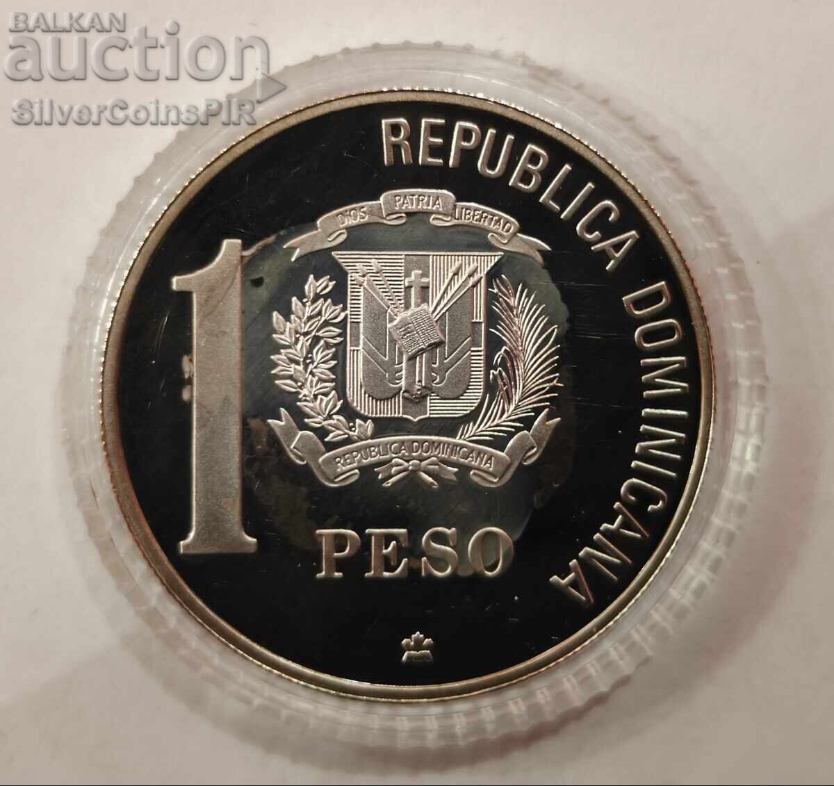 Παράδοση Ασημένιο 1 Πέσο Σάντα Μαρία 1988 Δομινικανή Δημοκρατία Πίεφορντ Παράδοση Ασημένιο 1 Πέσο Σάντα Μαρία 1988 Δομινικανή Δημοκρατία Πίεφορντ