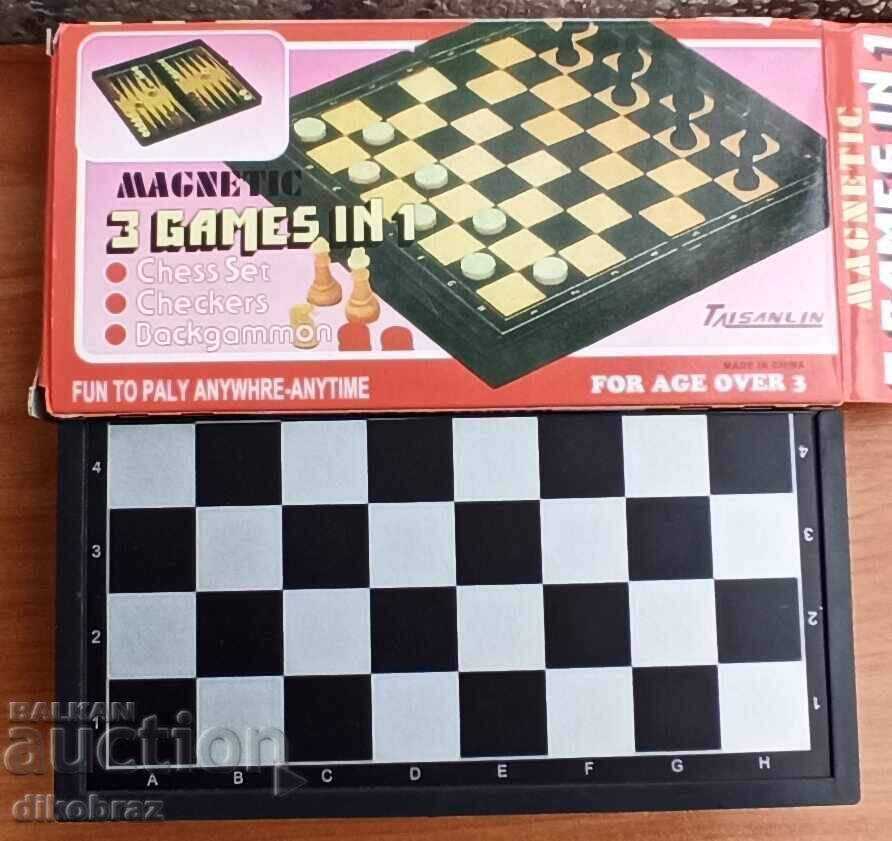 Επιτραπέζιο παιχνίδι ΣΚΑΚΙ ΤΑΒΛΙ ΝΤΑΜΑ - για 5 € ευρώ καινούργιο Επιτραπέζιο παιχνίδι ΣΚΑΚΙ ΤΑΒΛΙ ΝΤΑΜΑ - για 5 € ευρώ καινούργιο