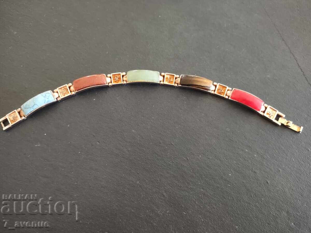 Brățară cu pietre naturale, hieroglife 30.12.25