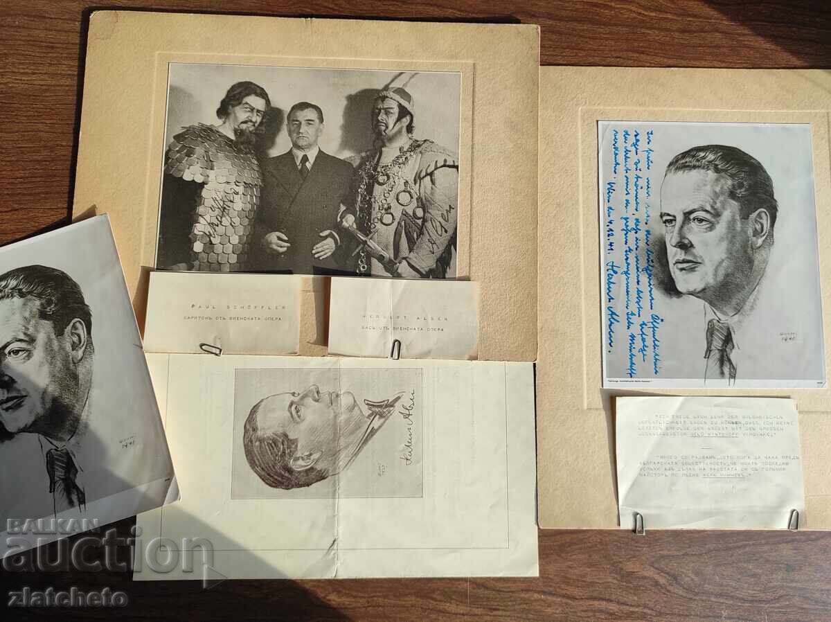 Τρεις παλιές φωτογραφίες του Herbert Alsen και αυτόγραφο