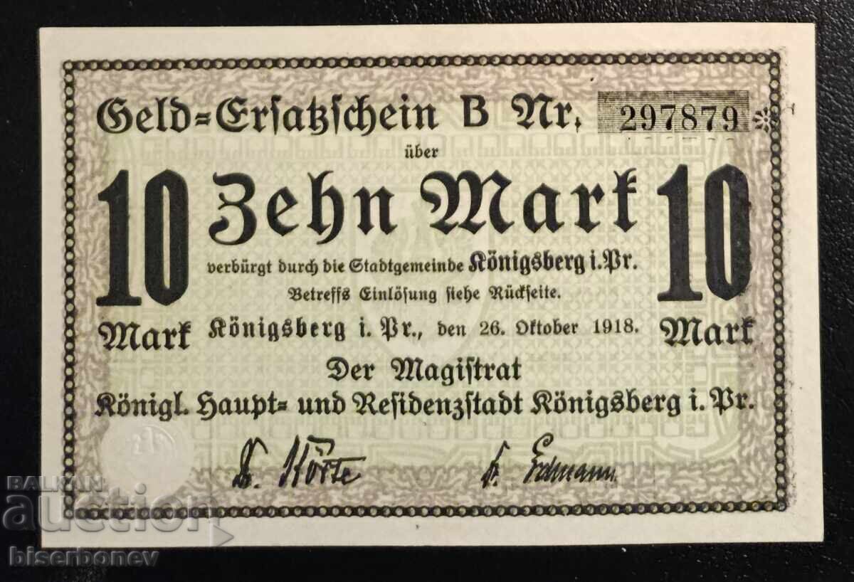 Γερμανία, Γερμανία, 10 μάρκα Κένιγκσμπεργκ (Καλίνινγκραντ), UNC Γερμανία, Γερμανία, 10 μάρκα Κένιγκσμπεργκ (Καλίνινγκραντ), UNC