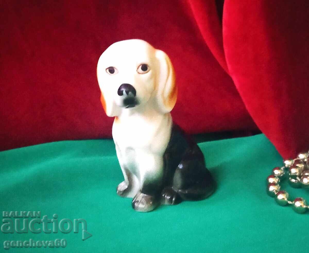 Figurină câine Beagle din porțelan osos - 7