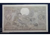 Βέλγιο, Βελγία, 20 βέλγικα/100 φράγκα 1943, UNC