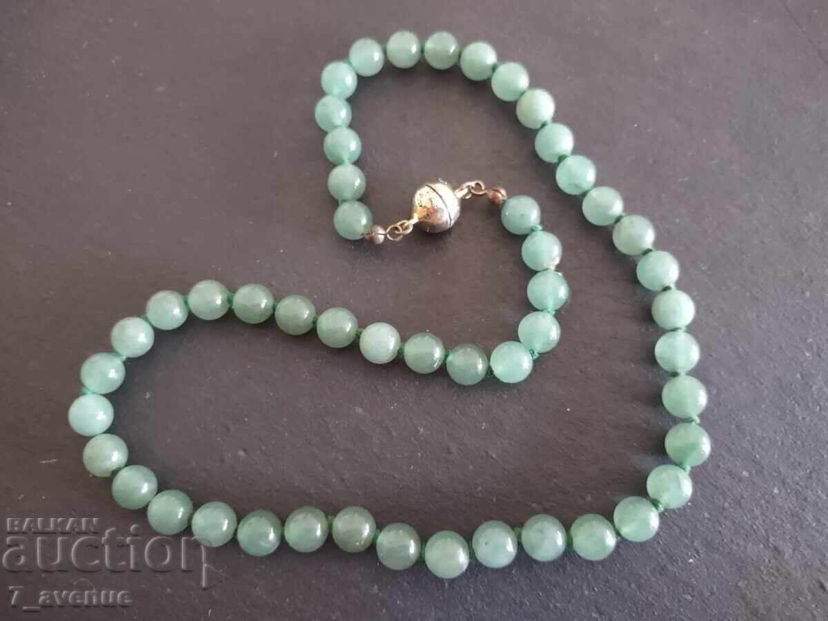 Necklace, pendant, choker, nat. Jade, silver 31.12.2025