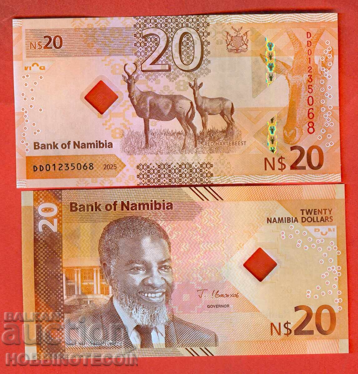 NAMIBIA NAMIBIA 20 $ IMAGINE NOUĂ - emisiune 2025 NOU UNC NAMIBIA NAMIBIA 20 $ IMAGINE NOUĂ - emisiune 2025 NOU UNC