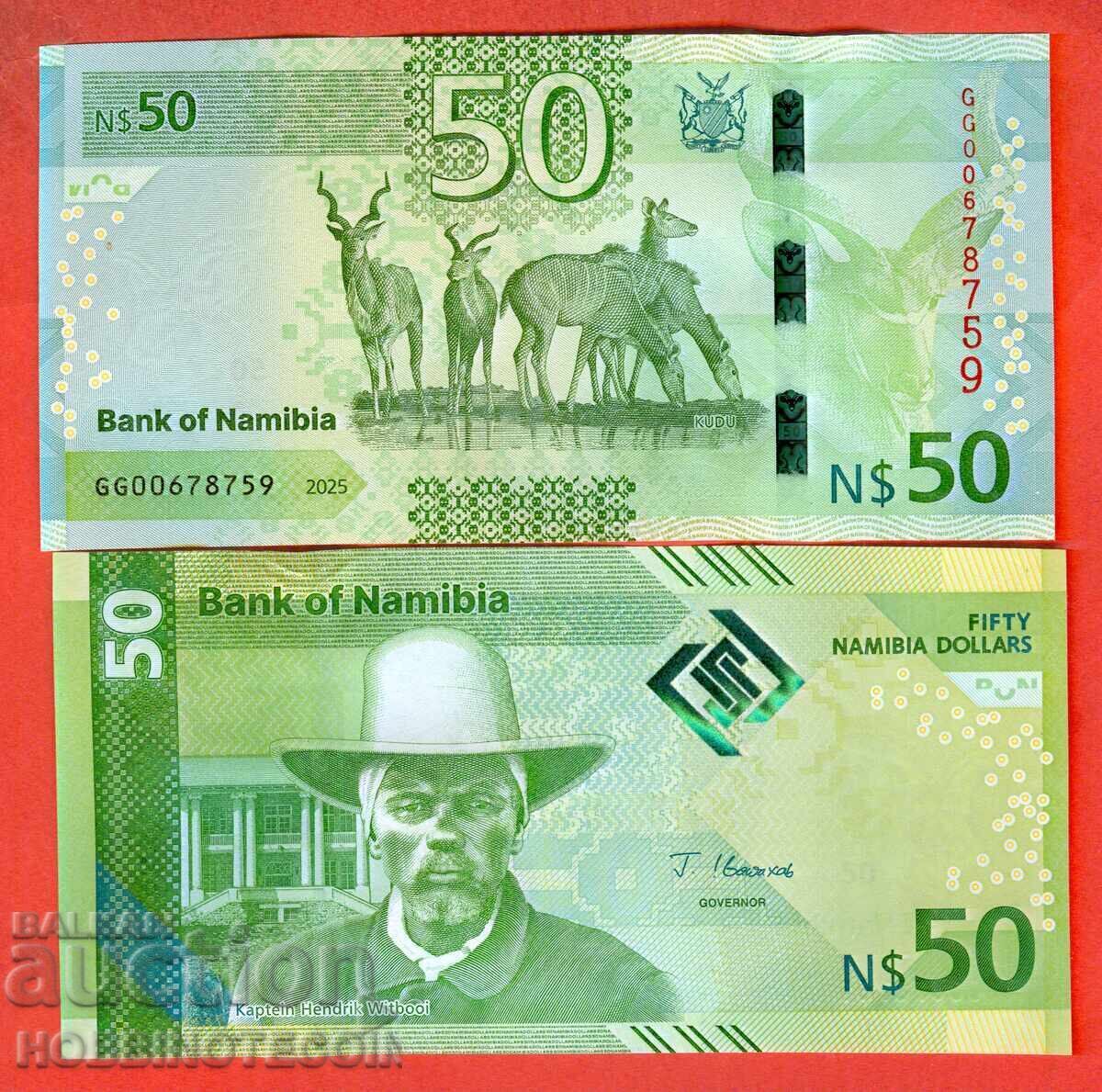 NAMIBIA NAMIBIA 50 $ IMAGINE NOUĂ - emisiune 2025 NOI UNC