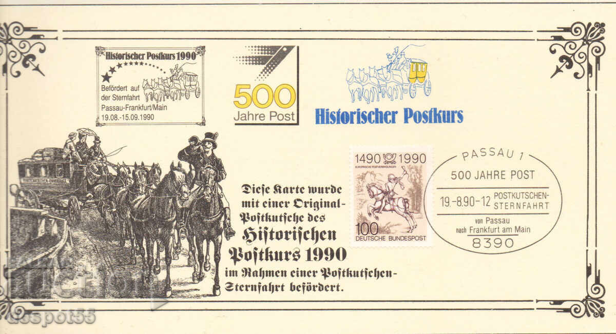 1990. Germania. Card Maxim - Jubileu. PASSAU 1990. Germania. Card Maxim - Jubileu. PASSAU