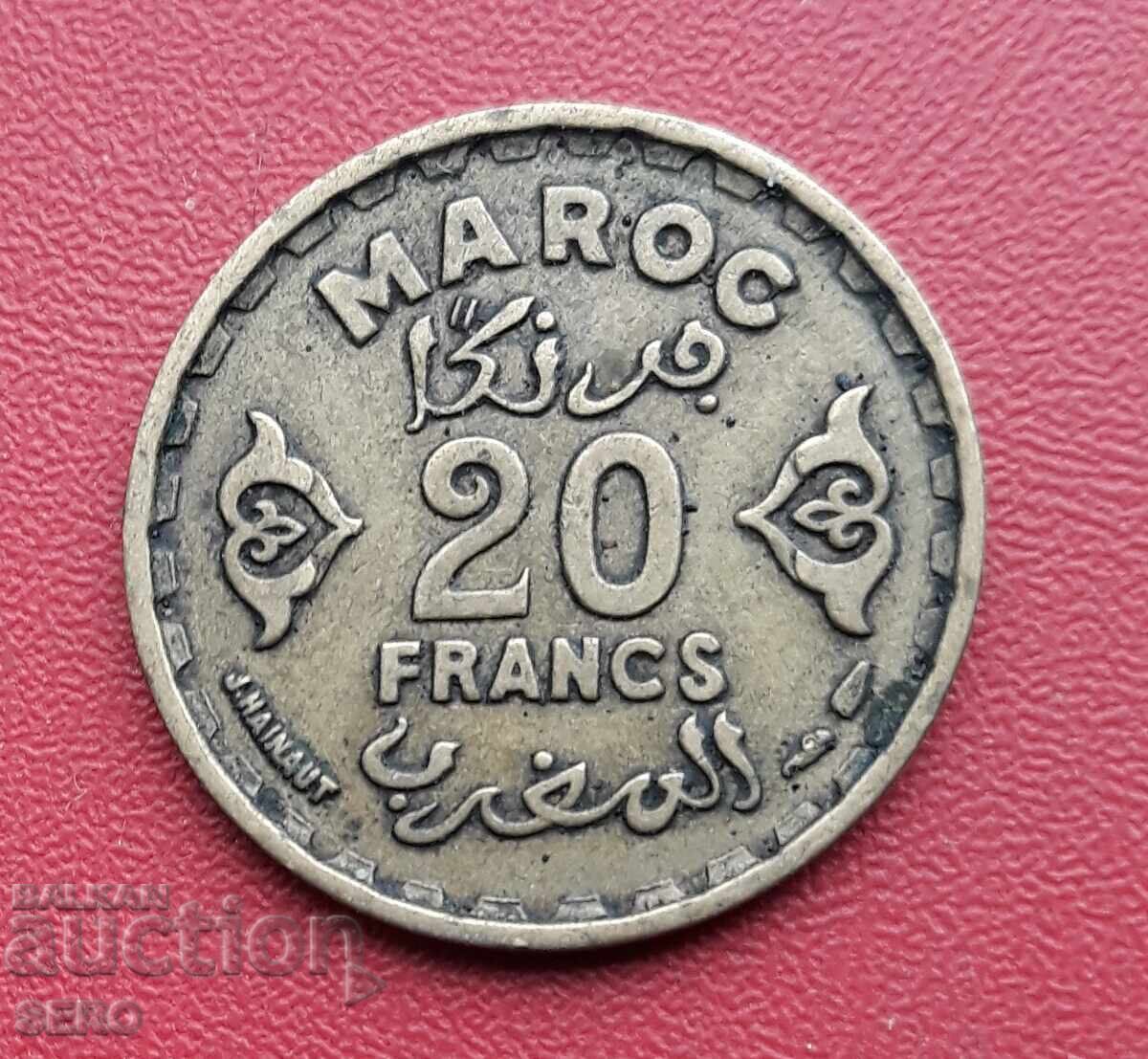Μαρόκο-20 φράγκα 1952
