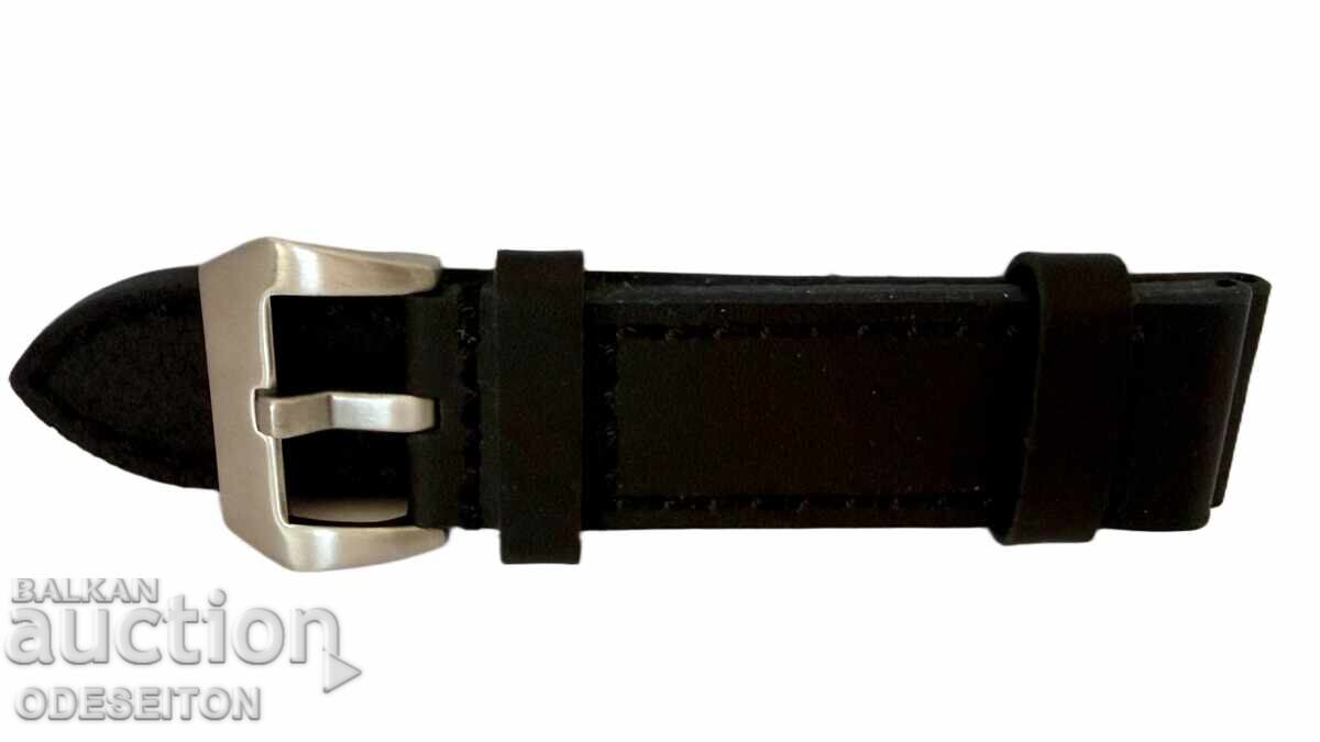 Auction Luxury Leather Strap 24mm Steel Buckle Panerai Style Auction Luxury Leather Strap 24mm Steel Buckle Panerai Style