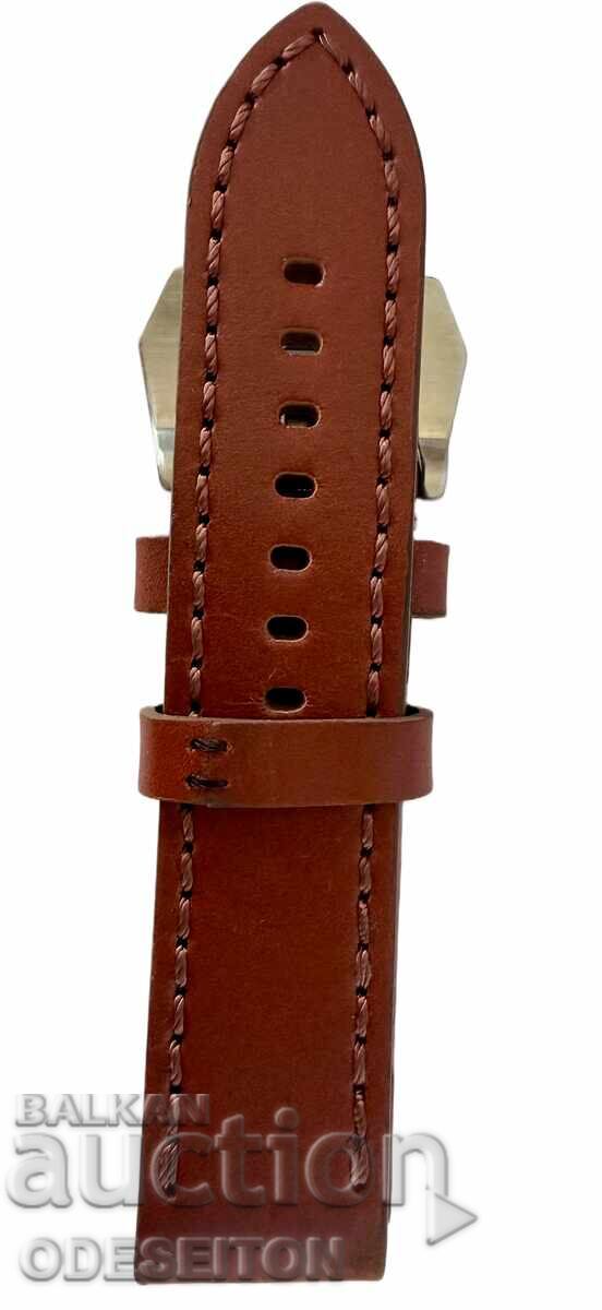 Luxury Leather Strap 24mm Steel Buckle Panerai Style with price € 22.99 | 44.96 BGN Luxury Leather Strap 24mm Steel Buckle Panerai Style with price € 22.99 | 44.96 BGN
