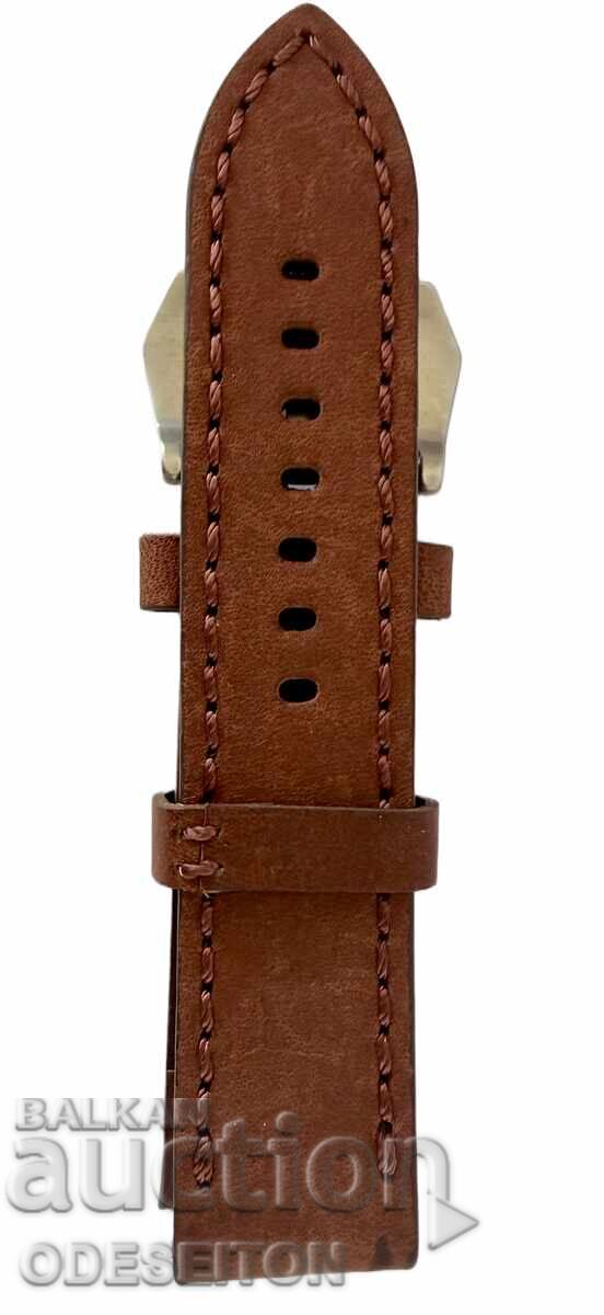 Luxury Leather Strap 24mm Steel Buckle Panerai Style with price € 22.99 | 44.96 BGN Luxury Leather Strap 24mm Steel Buckle Panerai Style with price € 22.99 | 44.96 BGN