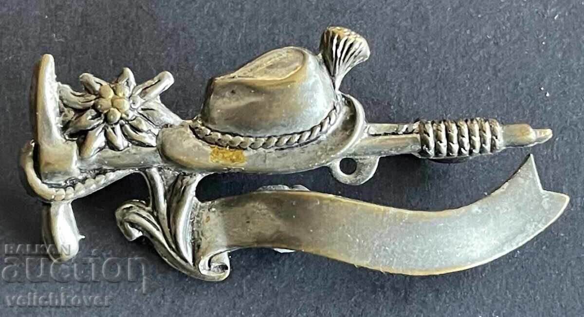 42440 Bulgaria tourist badge BTS hat pickaxe edelweiss 42440 Bulgaria tourist badge BTS hat pickaxe edelweiss