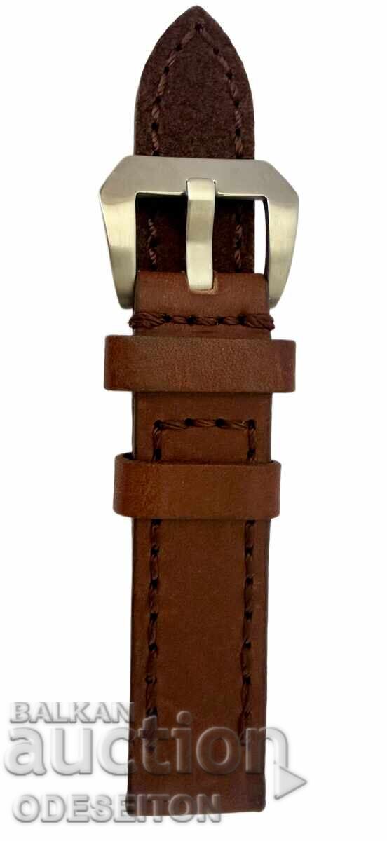 Λουξ Δερμάτινο Λουράκι 20 χιλ. Ατσάλινη Αγκράφα Στυλ Panerai