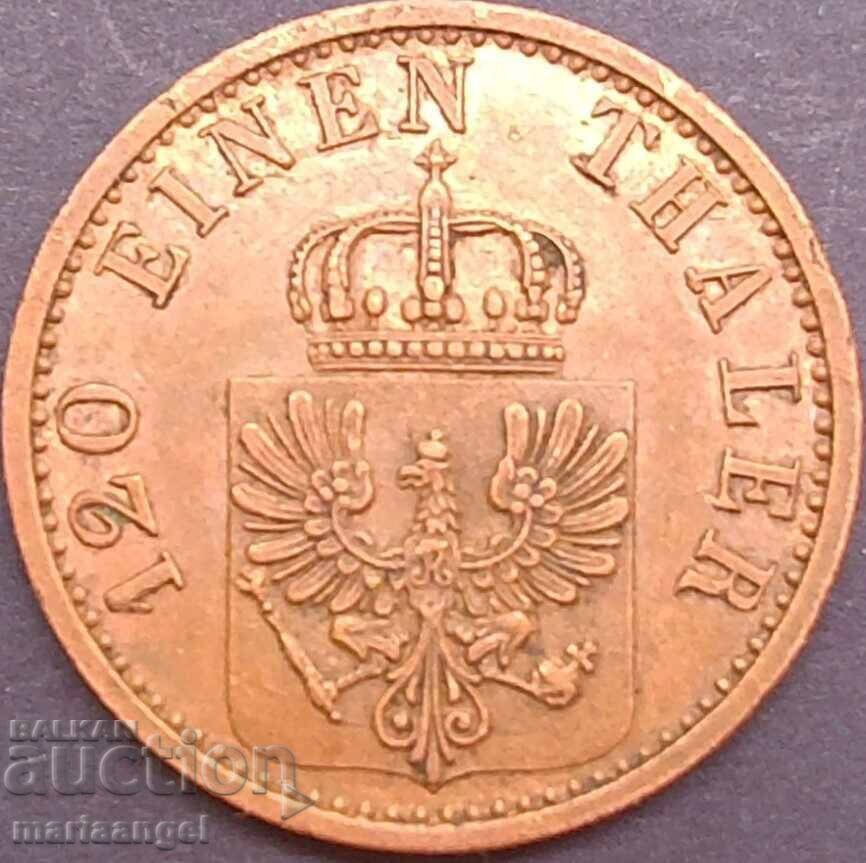 Licitație Prusia 3 pfennig 1870 Germania 24mm cupru Licitație Prusia 3 pfennig 1870 Germania 24mm cupru