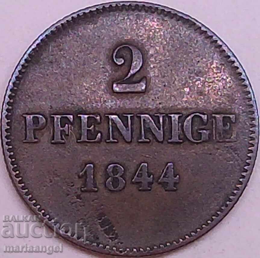 2 Pfennig 1844 Germany BAVARIA - RARE with price € 19.90 | 38.92 BGN 2 Pfennig 1844 Germany BAVARIA - RARE with price € 19.90 | 38.92 BGN