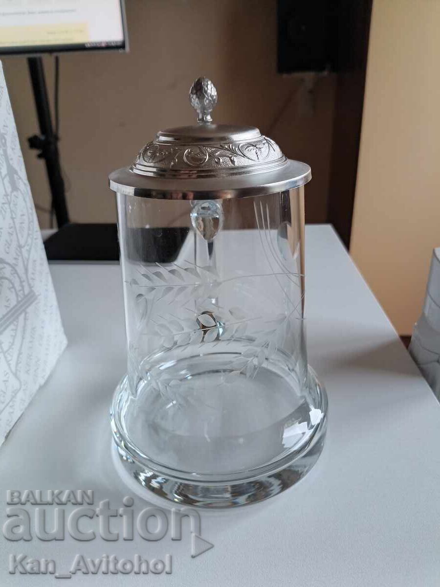Παράδοση Rastal κούπα μπύρας κρύσταλλο Γερμανία χειροποίητο γυαλί