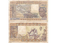 tino37- ЗАПАДНА АФРИКА /СЕНЕГАЛ/ - 1000 ФРАНКА - 1981г