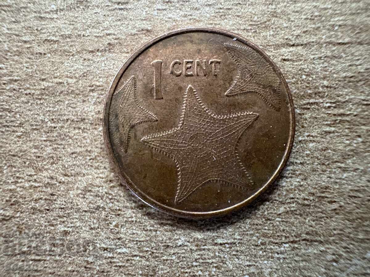 Insulele Bahamas - 1 cent (2015) - magnetică