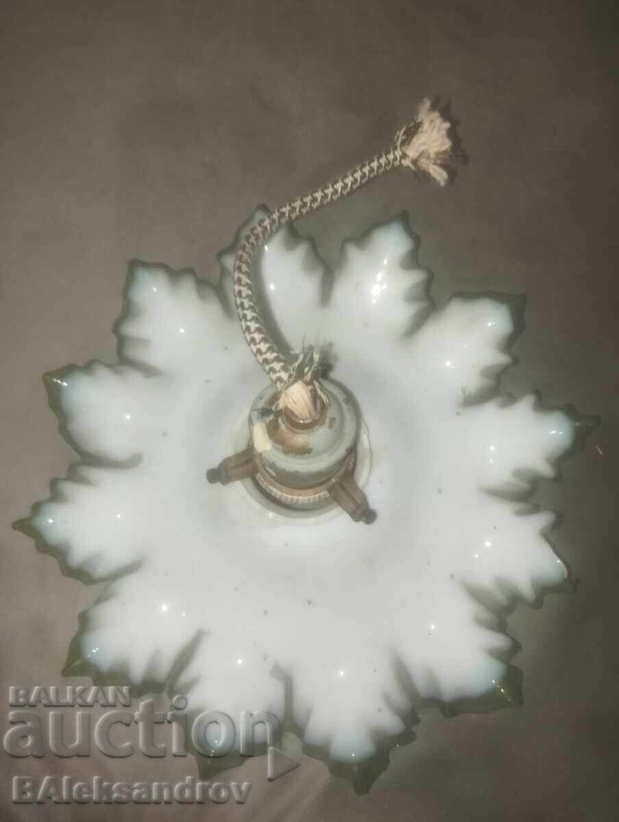 Old Art Deco single glass lamp - 5