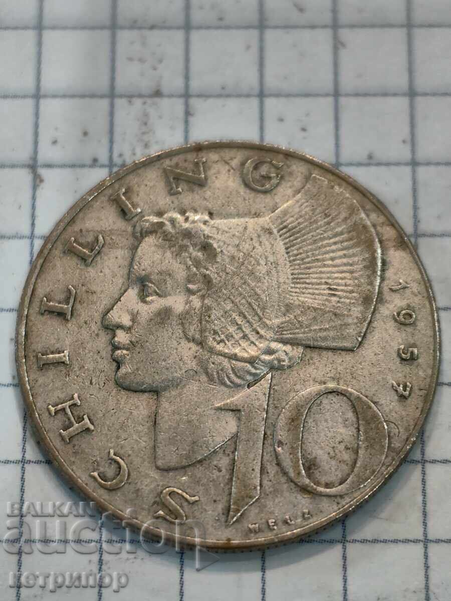 10 Shillings 1957 Austria Silver