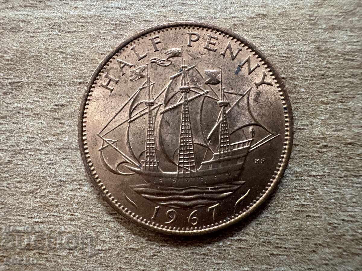 Ηνωμένο Βασίλειο - 1/2 πένες (1967)