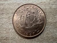 Великобритания - 1/2 пени (1967)