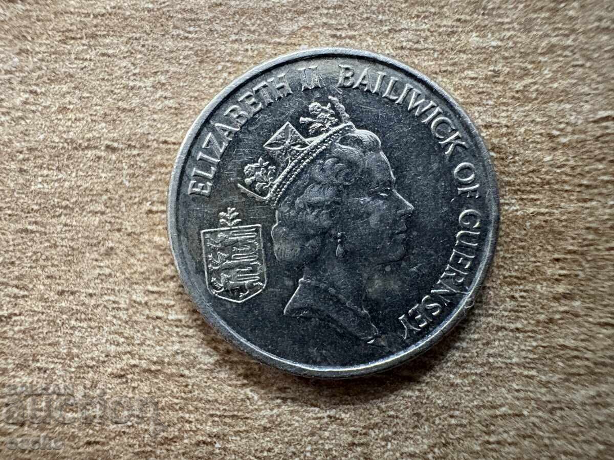 Γκέρνζι - 5 πένες (1990) - η μικρότερη με τιμή € 0.30 | 0.59 BGN