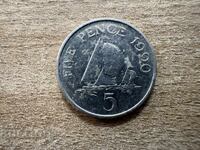 Guernsey - 5 Pence (1990) - The Smaller One