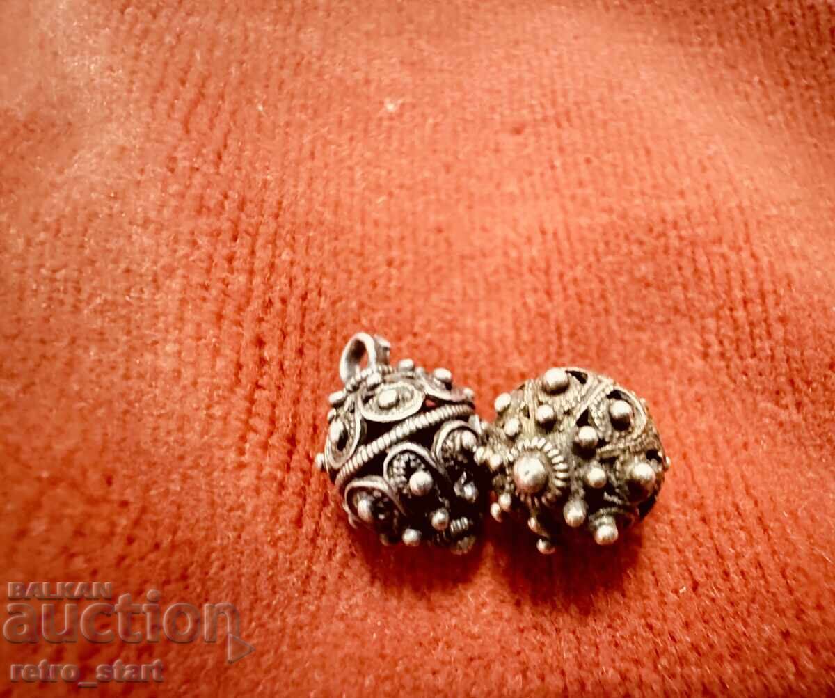 Nasturi argint pentru costum popular, filigran, 2 bucăți - 5 Nasturi argint pentru costum popular, filigran, 2 bucăți - 5