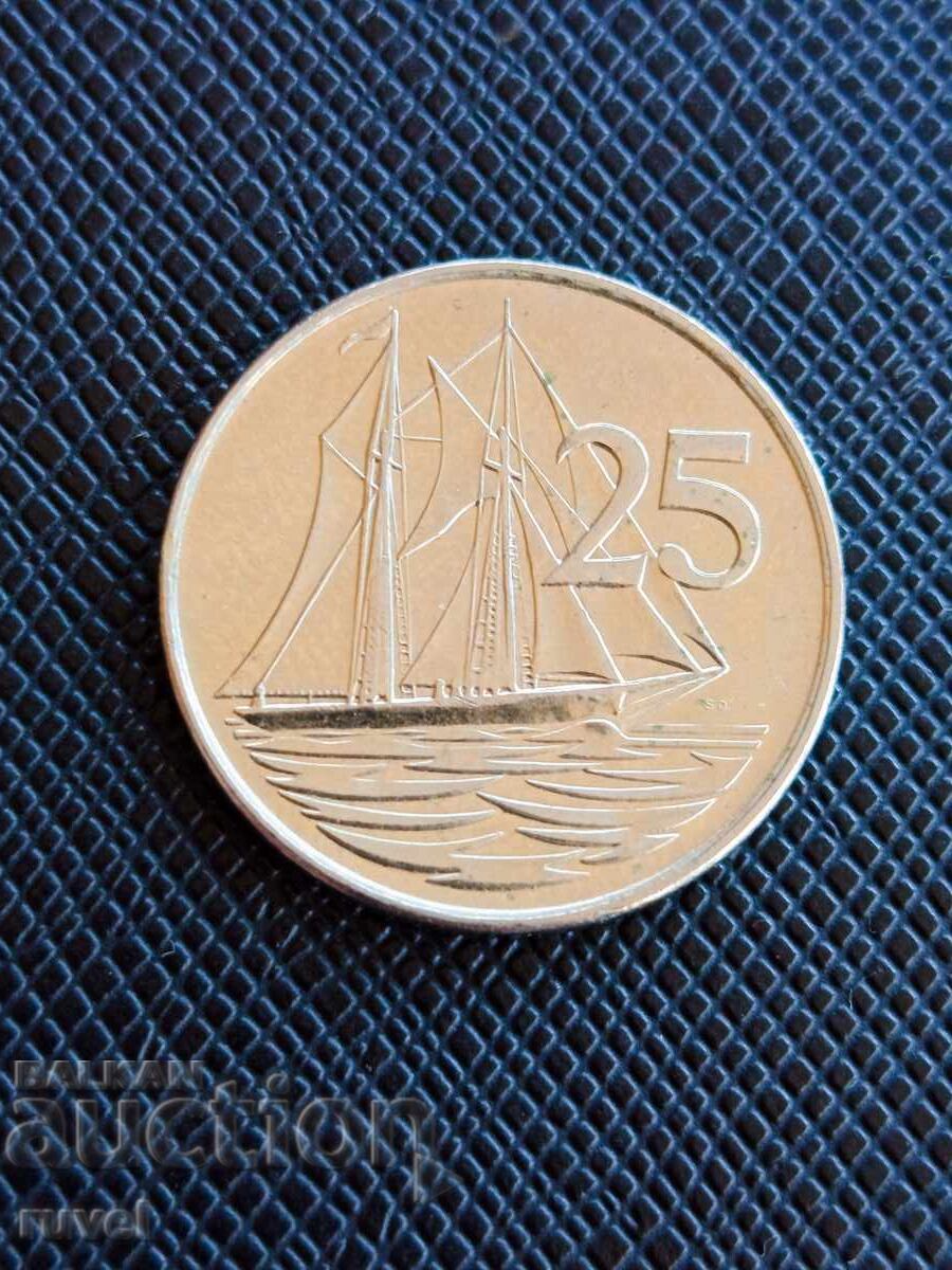 Cayman Islands 25 Cents 2002