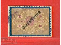 AUSTRIA - TIMBRE FISCALE - TIMBRU FISCAL 10 Coroane retipărit