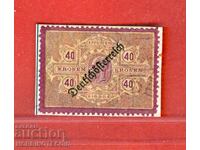 AUSTRIA - TIMBRE FISCALE - TIMBRU FISCAL 40 Coroane retipărit