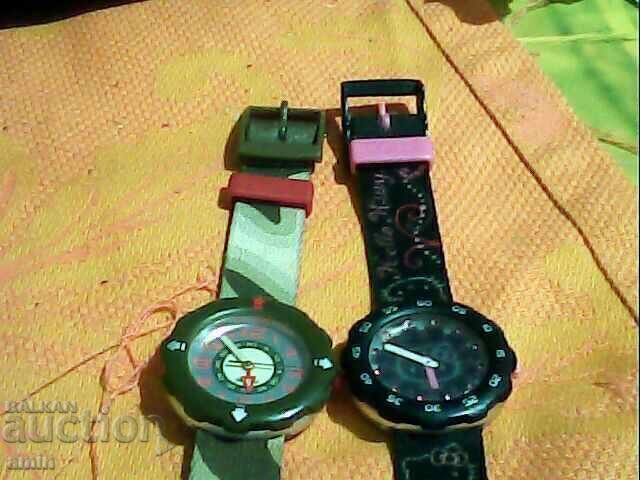 Auction  2 pcs. Ladies' Swiss 4-watch watches working