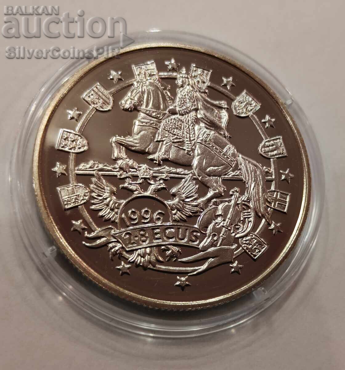 МЕД 2.8 Екю 1000г. Австрия 1996 Гибралтар МЕД 2.8 Екю 1000г. Австрия 1996 Гибралтар