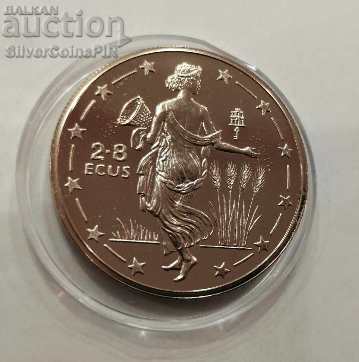 МЕД 2.8 Екю Европа 1994 Гибралтар с цена € 9.10 | 17.80 лв. МЕД 2.8 Екю Европа 1994 Гибралтар с цена € 9.10 | 17.80 лв.