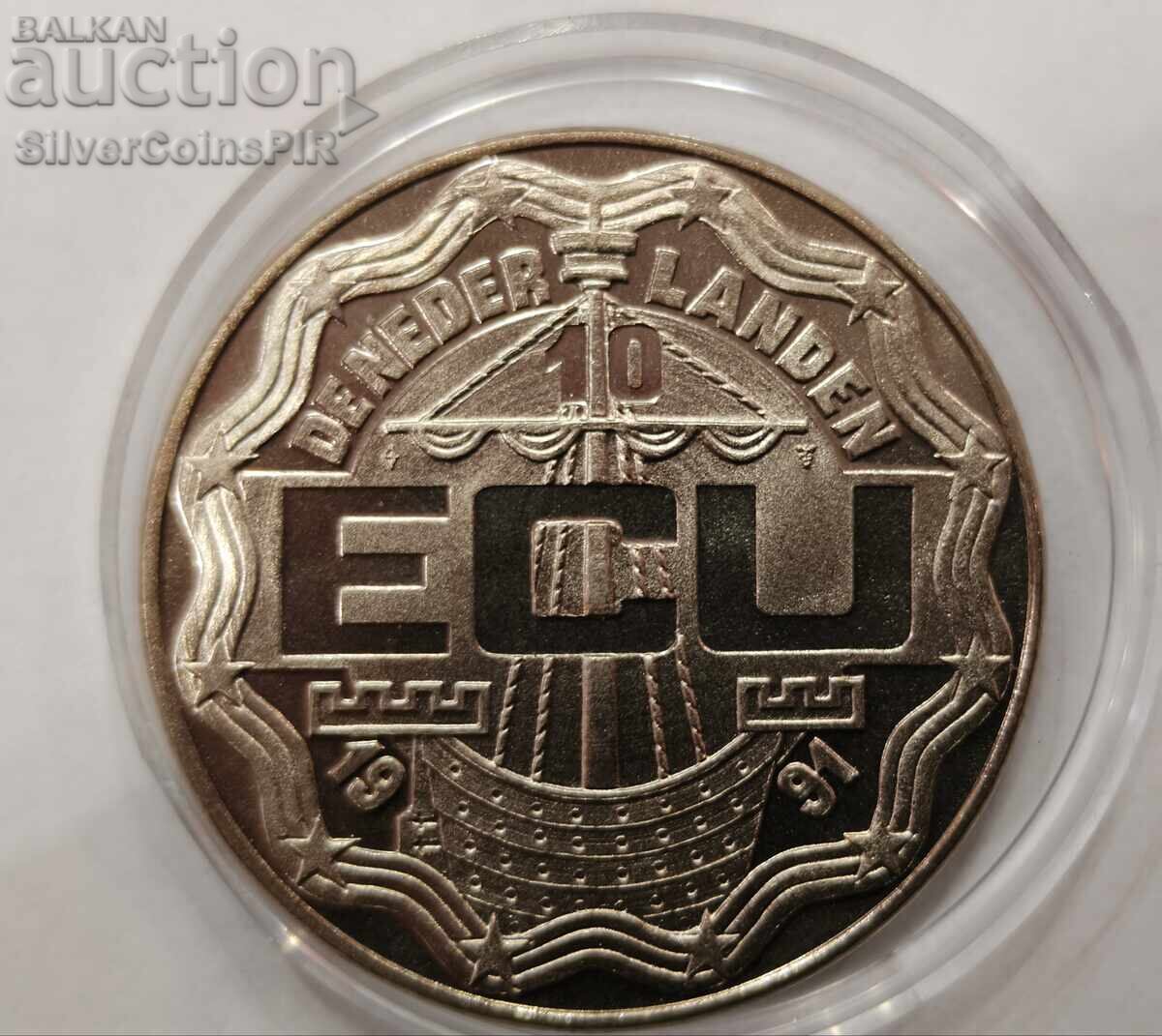 Аукцион МЕД 10 Екю Еразъм 1991 Нидерландия