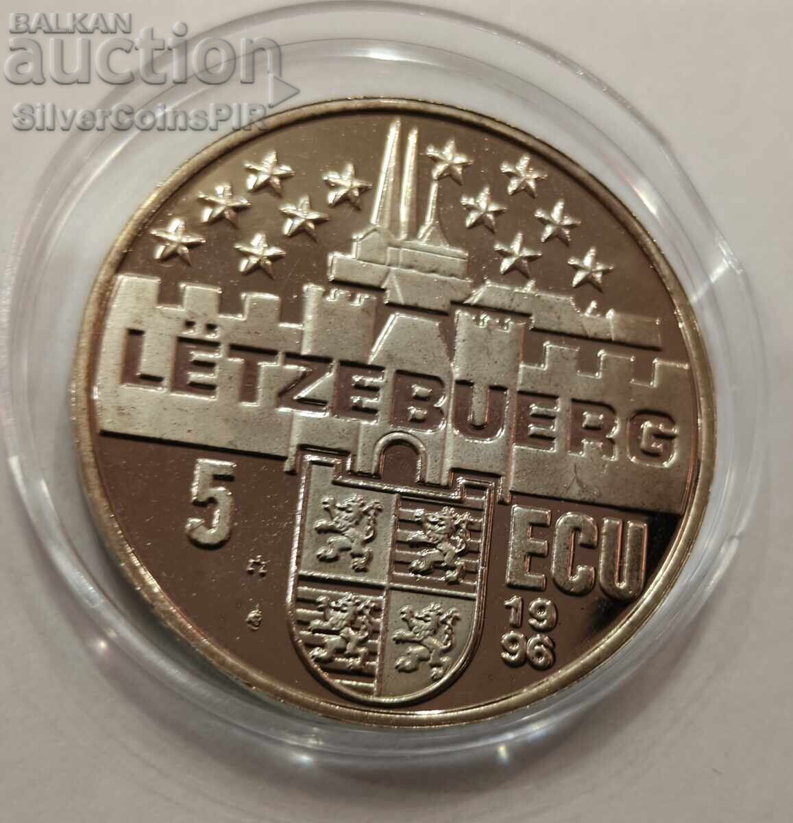 Livrarea CUPRU 5 ECU Duquessa Charlotte 1996 Luxemburg Livrarea CUPRU 5 ECU Duquessa Charlotte 1996 Luxemburg