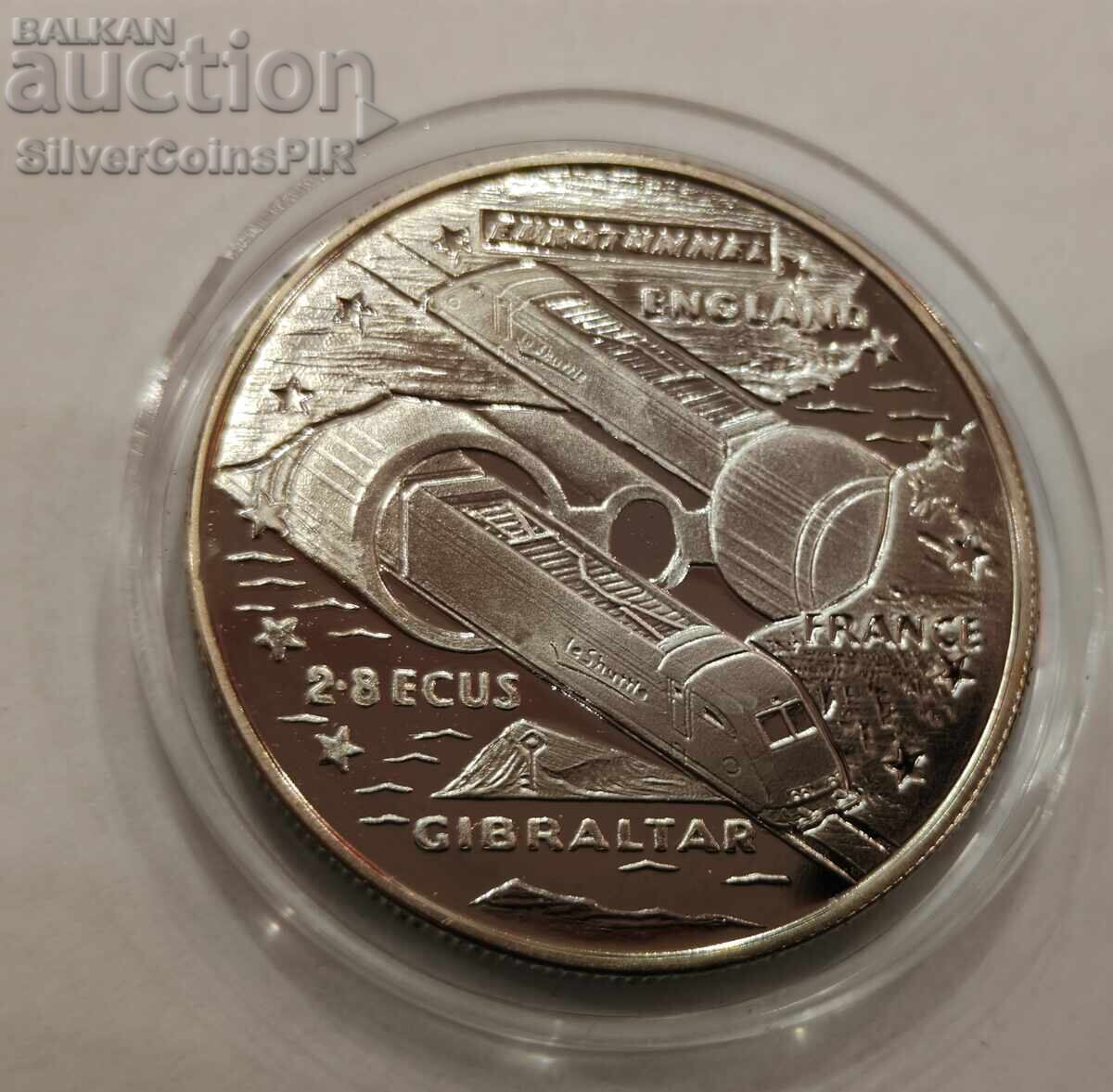 МЕД 2.8 Екю Евротунел 1993 Гибралтар с цена € 4.50 | 8.80 лв. МЕД 2.8 Екю Евротунел 1993 Гибралтар с цена € 4.50 | 8.80 лв.