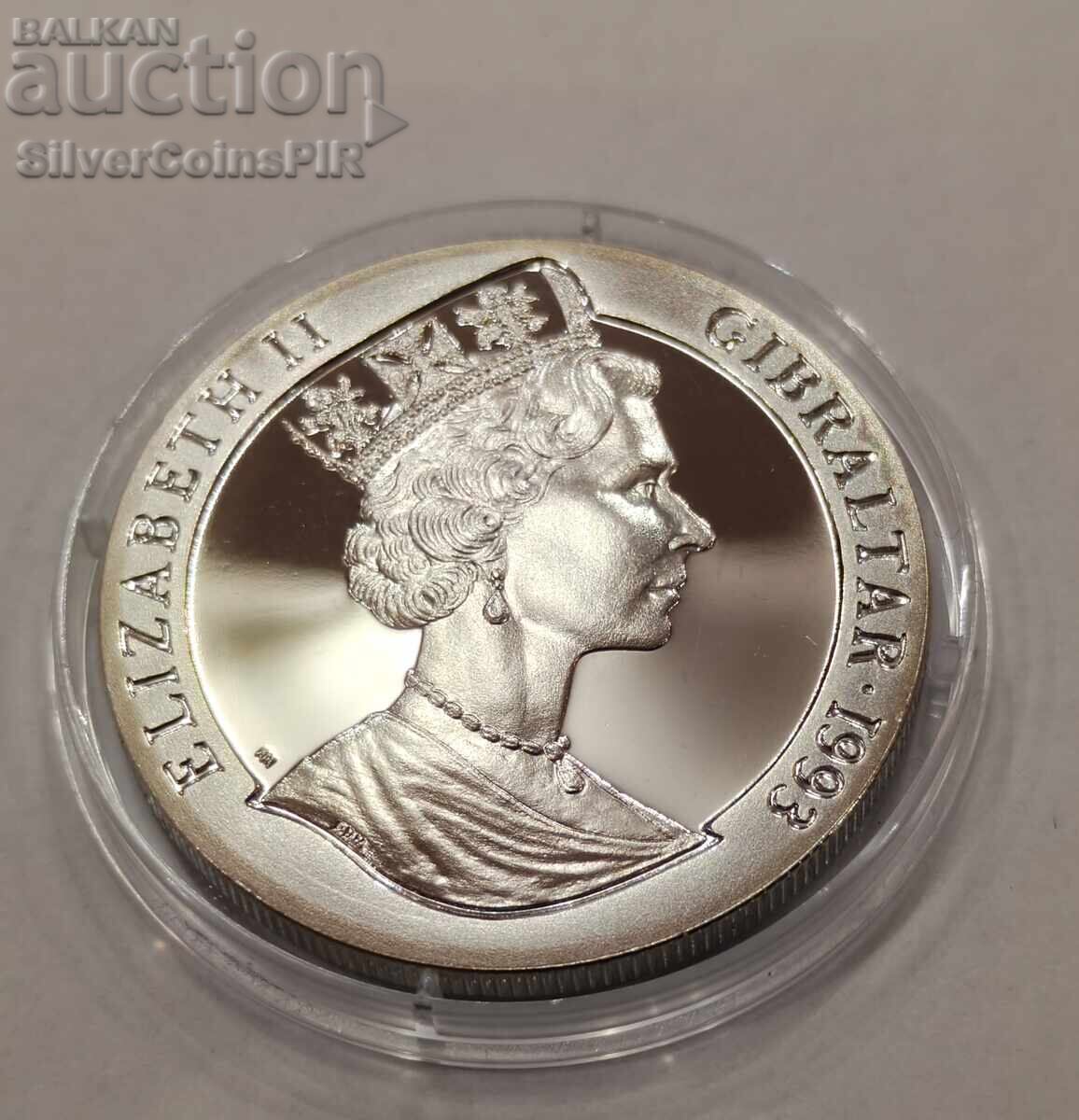 МЕД 2.8 Екю Ариана Европ. Космическа Програма 1993 Гибралтар - 5 МЕД 2.8 Екю Ариана Европ. Космическа Програма 1993 Гибралтар - 5