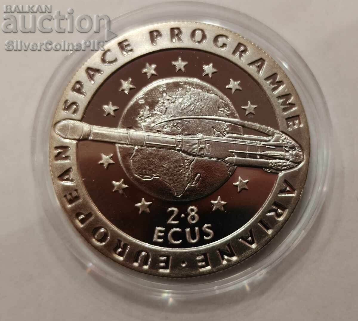 МЕД 2.8 Екю Ариана Европ. Космическа Програма 1993 Гибралтар МЕД 2.8 Екю Ариана Европ. Космическа Програма 1993 Гибралтар