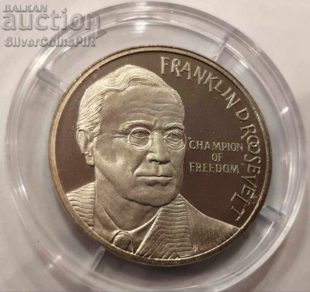 COPPER 2.5 ECU Franklin Roosevelt 1994 Netherlands with price € 5.30 | 10.37 BGN