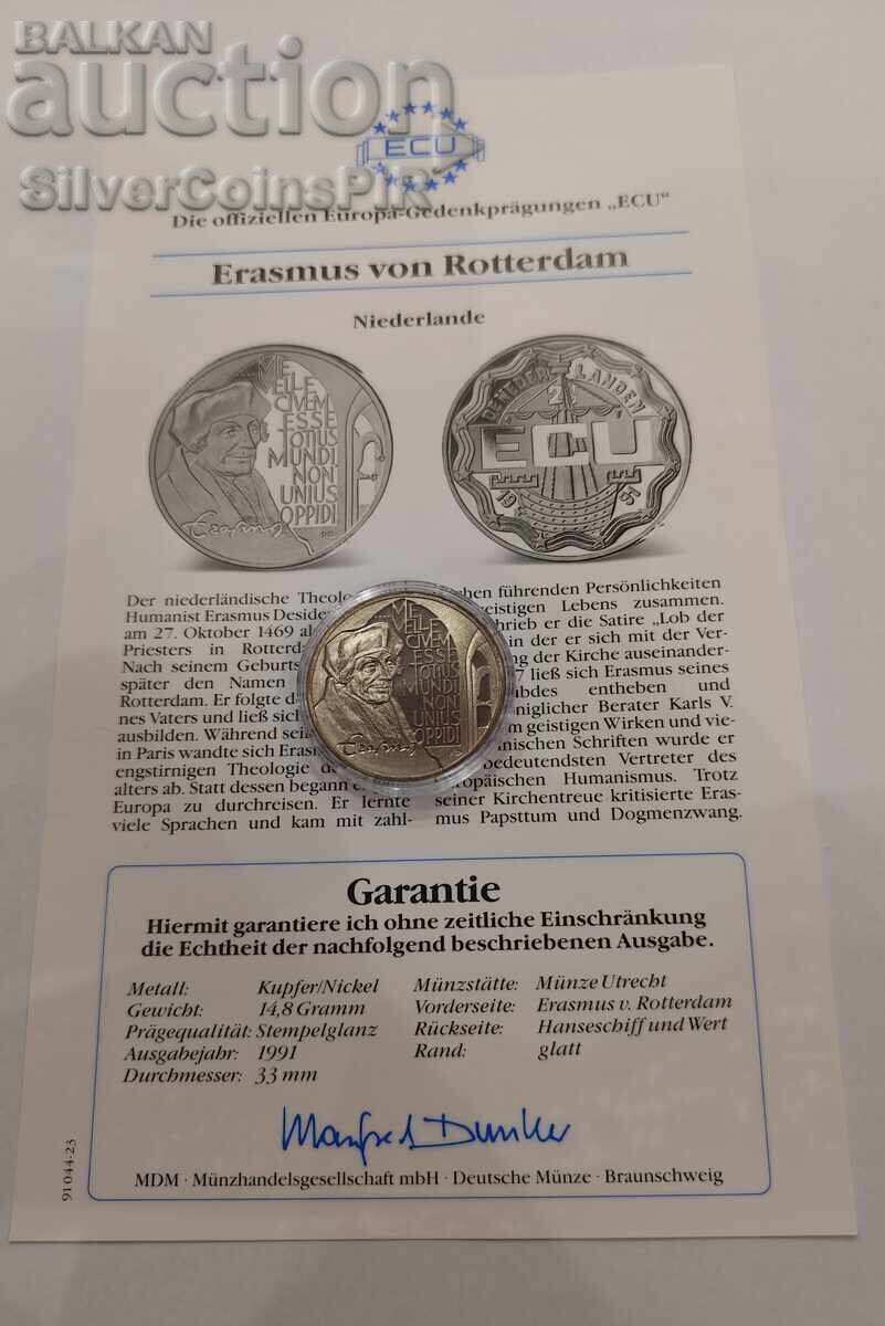 Auction  MED 2.5 ECU Erasmus 1991 Netherlands