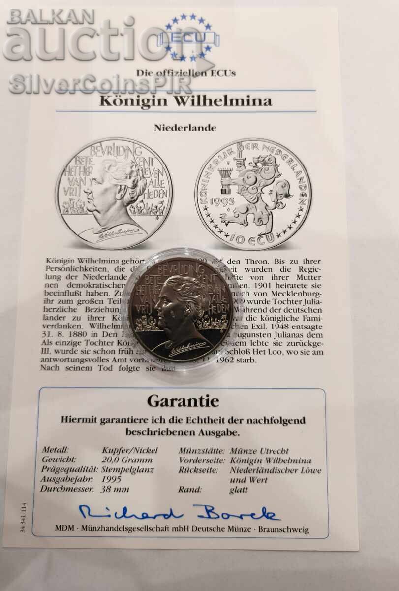 Livrarea CUPPER 10 ECU Wilhelmina 1995 Olanda Livrarea CUPPER 10 ECU Wilhelmina 1995 Olanda
