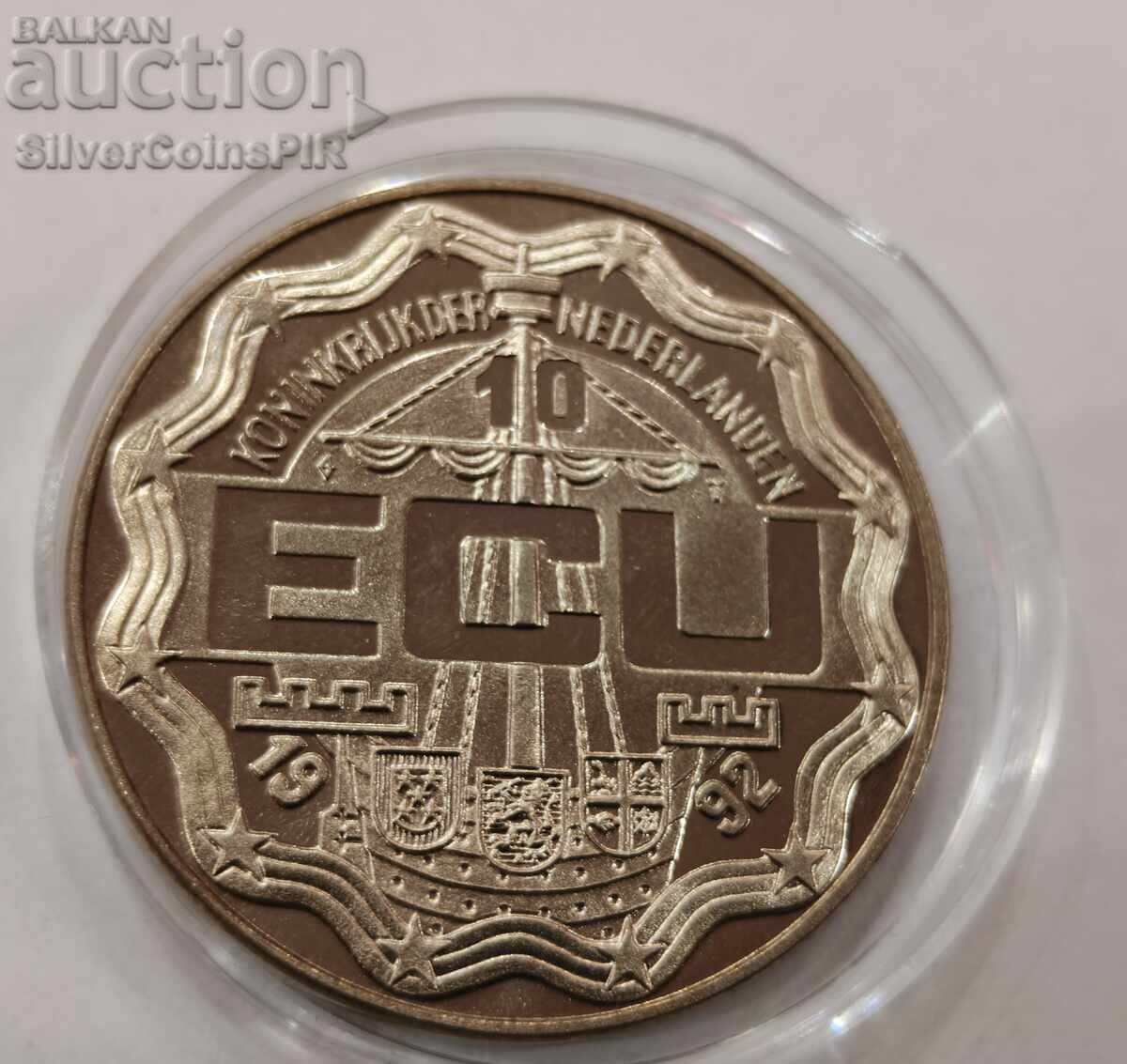МЕД 10 Екю Кралско Семейство 1992 Нидерландия - 5 МЕД 10 Екю Кралско Семейство 1992 Нидерландия - 5