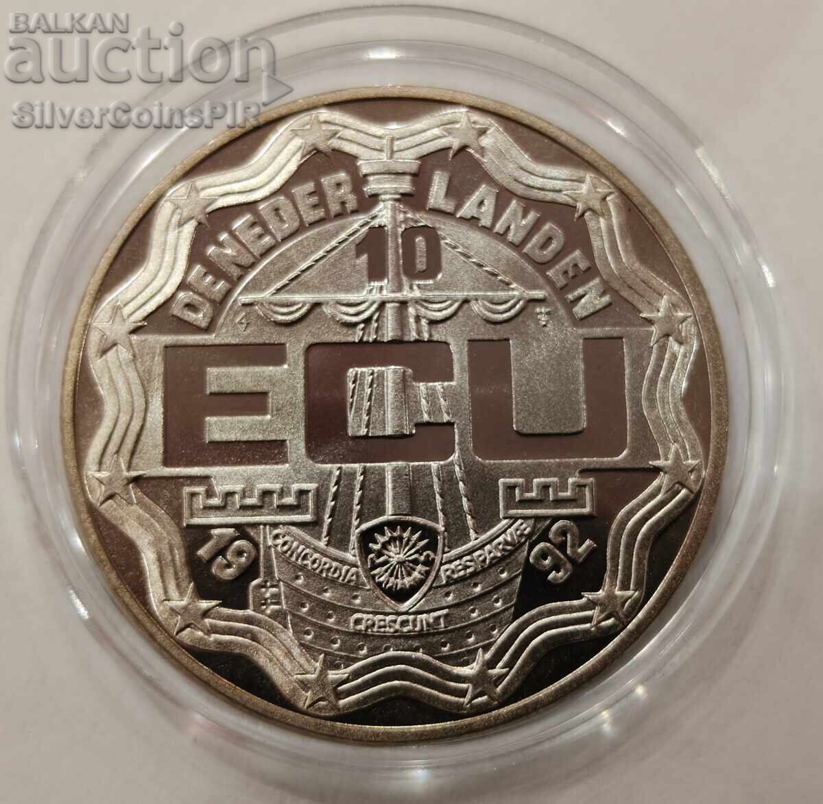 Аукцион МЕД 10 Екю Крал Вилем I 1992  Нидерландия