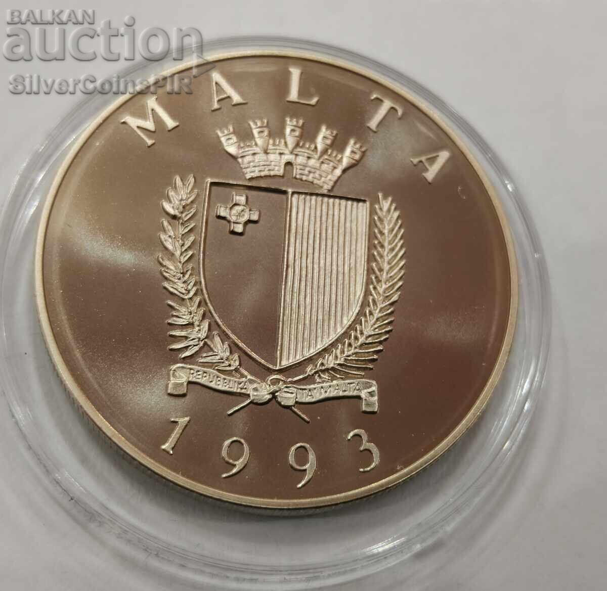 HONEY 2 Ecu 430g Protection of Christian Europe 1993 Malta - 6 HONEY 2 Ecu 430g Protection of Christian Europe 1993 Malta - 6