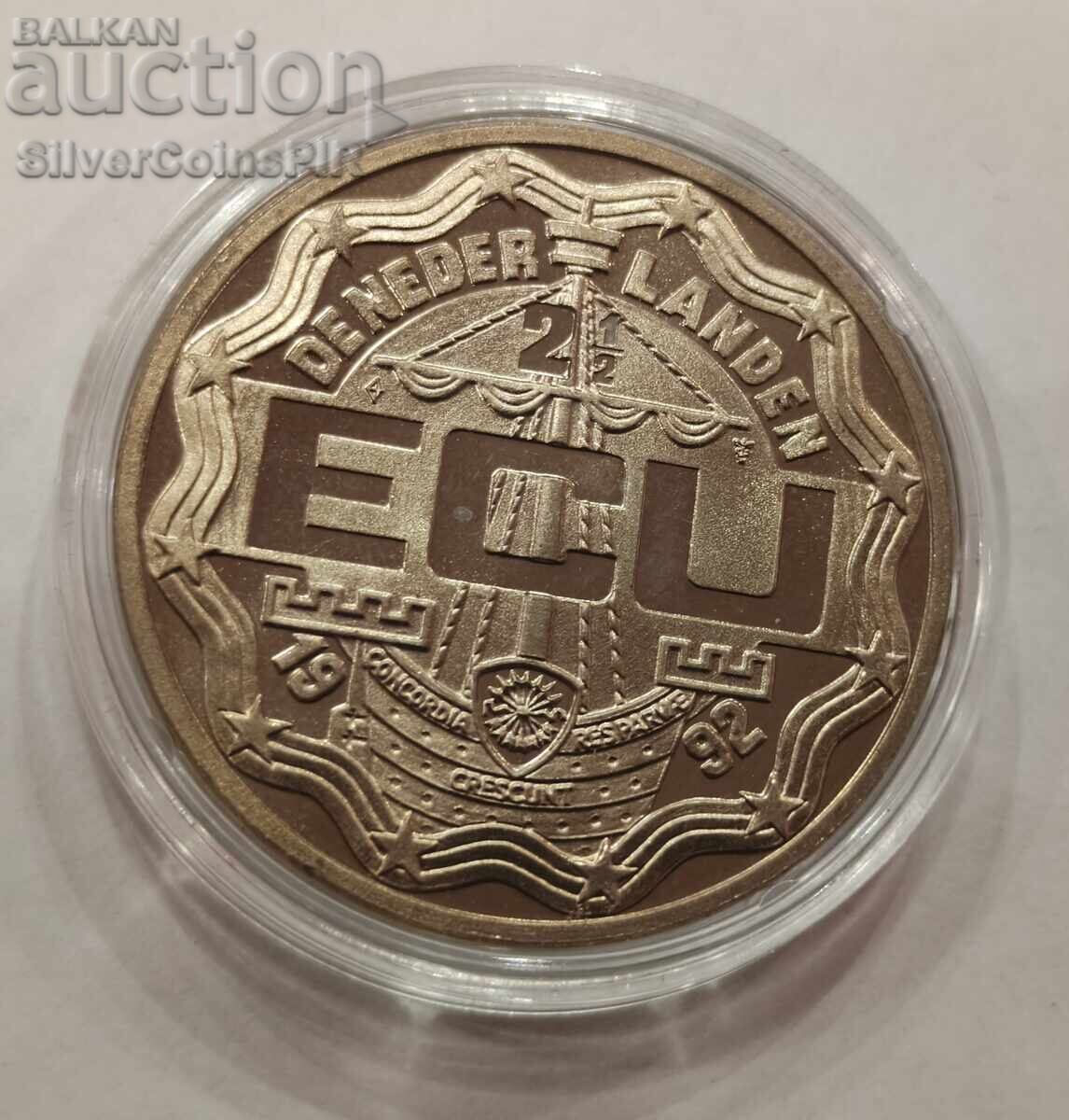 COPPER 2.5 ECU King Willem I 1992 Netherlands - 5