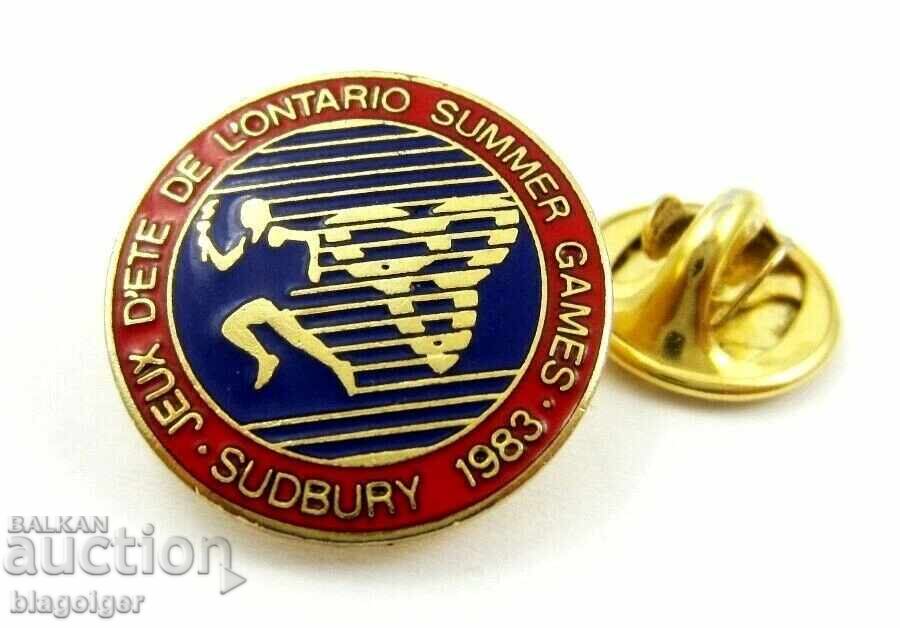Летни Спортни Игри в Онтарио Канада 1983-Стара значка с цена € 5.99 | 11.72 лв.